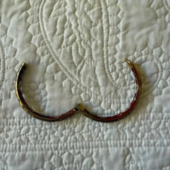 Vintage Cloisonné Hinged Bangle - Picture 2 of 6